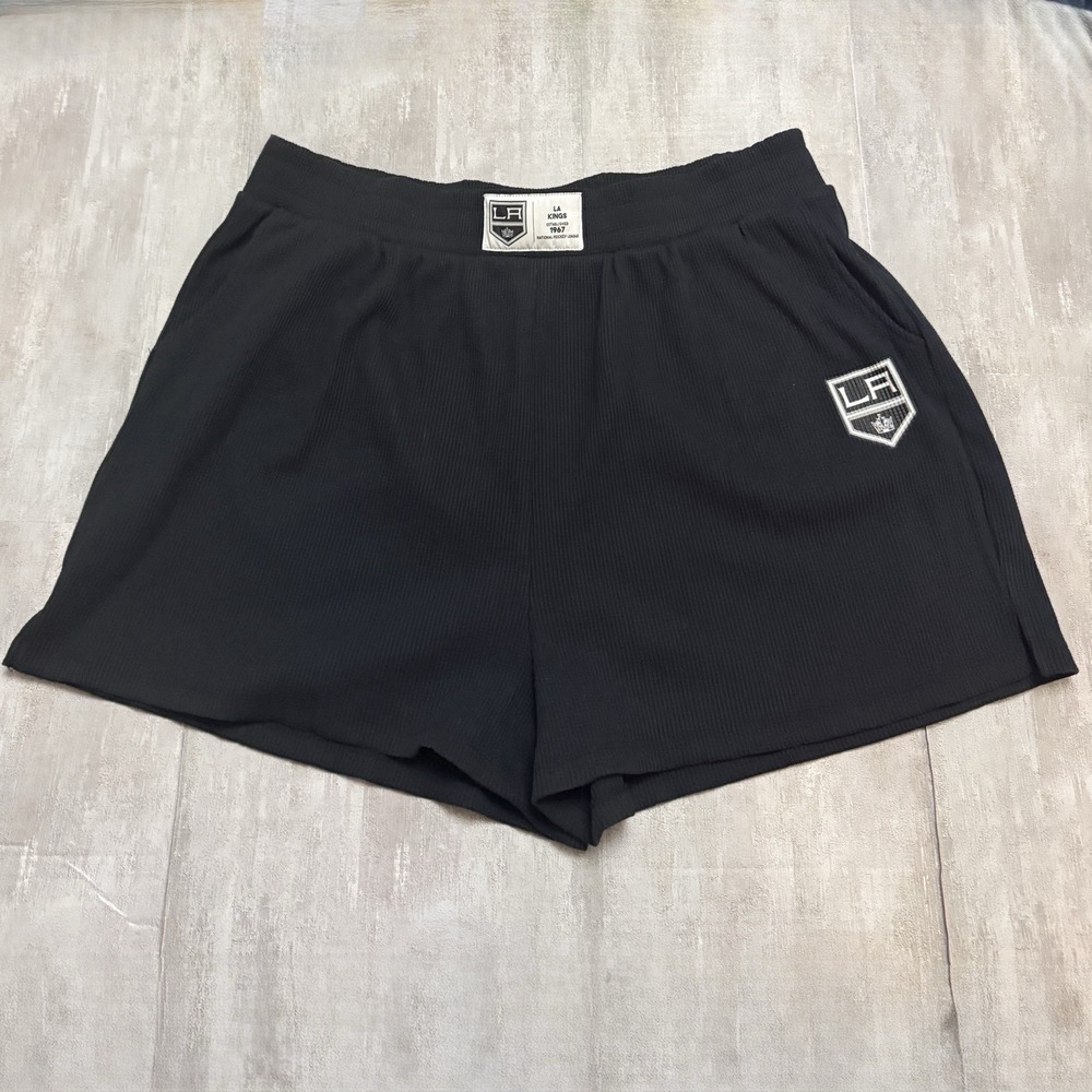 L.A. Kings NHL Hockey WEAR by Erin Andrews Waffle Knit Lounge Shorts Size XXL 2X